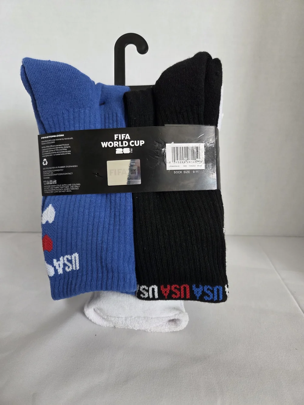 FIFA USA White Crew Socks - Pack of 6